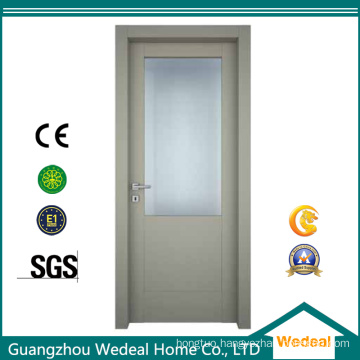 Painted Composite Wooden MDF HDF Flush Door with Glasses